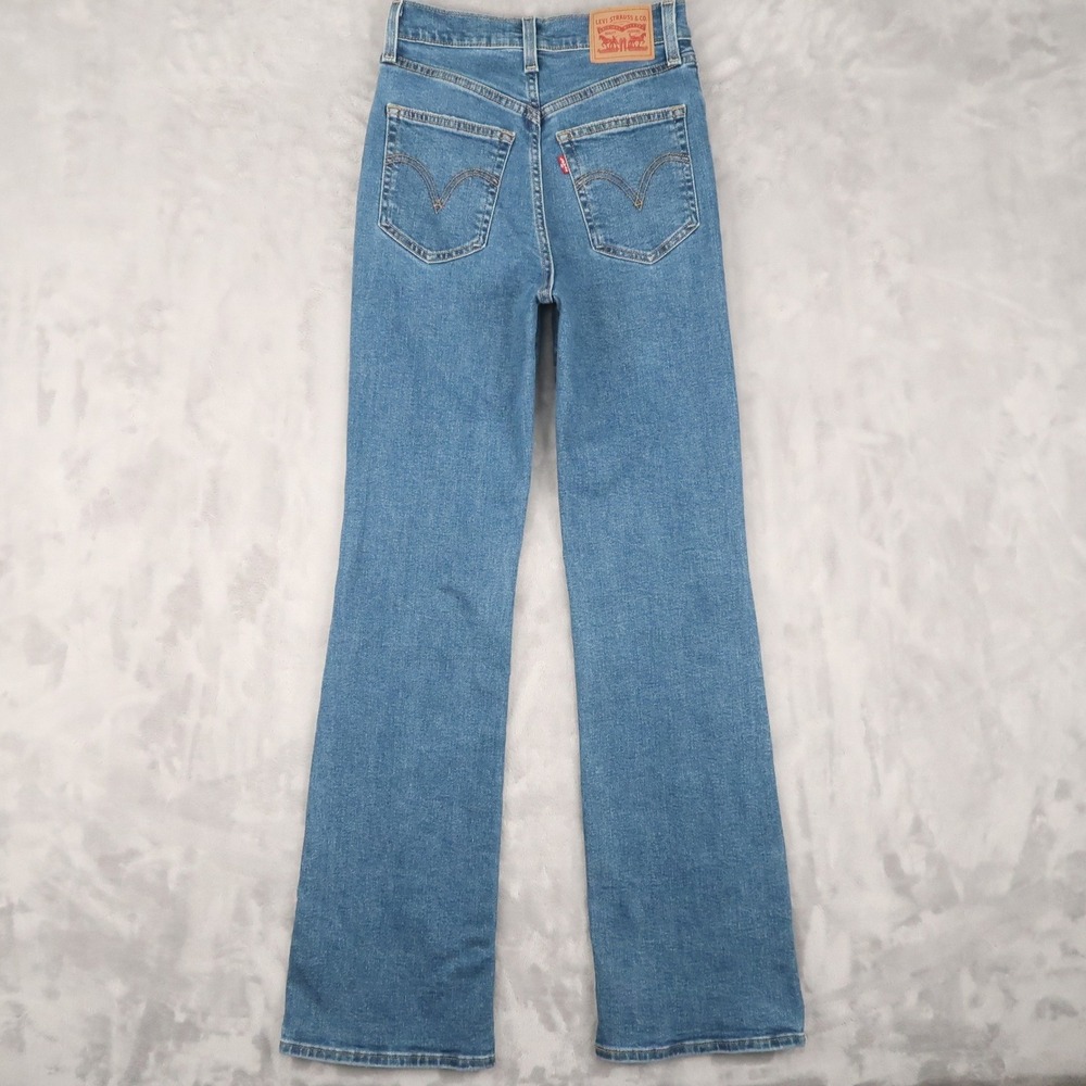 Levi's Jeans Womens 27x33 Fit 24x32.5 Blue Ribcage Boot 36934-0012 High Rise